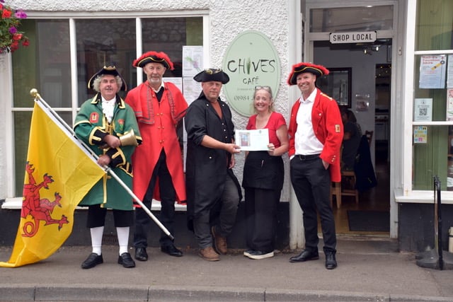 Chives café was included for the first time in this year's ale tasting tradition by Watchet Court Leet.