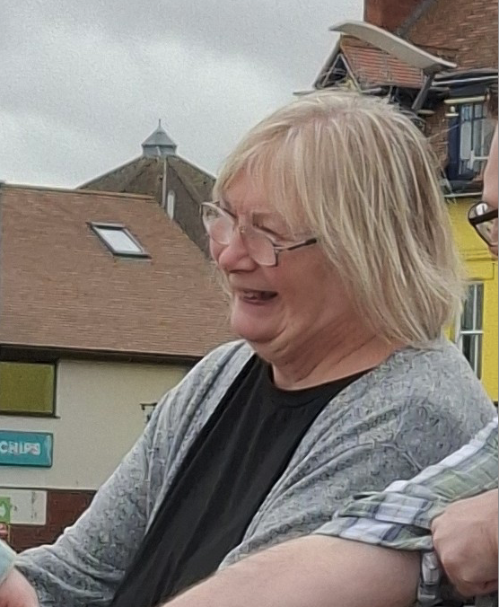 Porlock's Jacqueline Jackson photographed in Minehead by her brother Vincent Greenwood a few days before she was taken ill.