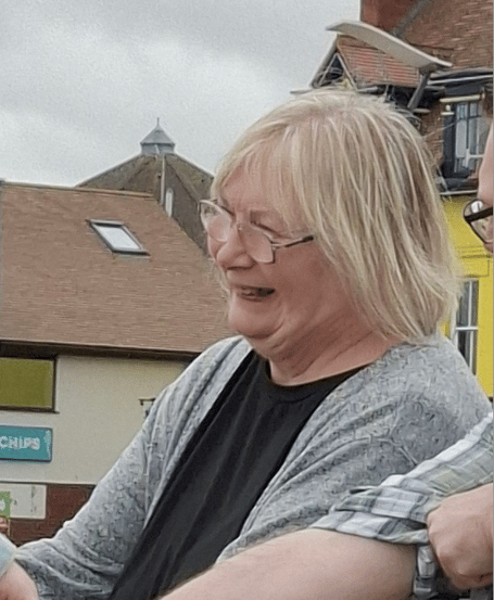 Porlock's Jacqueline Jackson photographed in Minehead by her brother Vincent Greenwood a few days before she was taken ill.