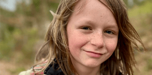 Theo, aged nine, litter picking for 100 days for charity