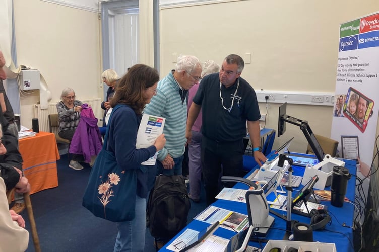 Some of the people attending Somerset Sight's technology information day at its headquarters in Taunton.