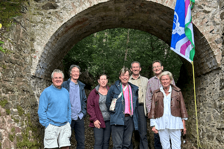 MP Rachel Gilmour (right) with Ada in Porlock committee members at the unveiling of a blue plaque near Ada's home.