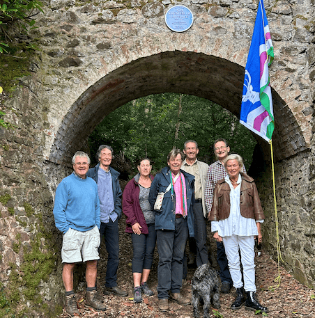 MP Rachel Gilmour (right) with Ada in Porlock committee members at the unveiling of a blue plaque near Ada's home.