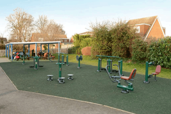 An example showing how a calisthenics park can look.