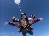 Tom is for high jump for village shop fund
