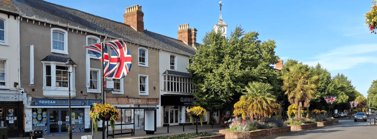 These Union flags in The Parade, Minehead, were put up by the town council as part of a summer of events.