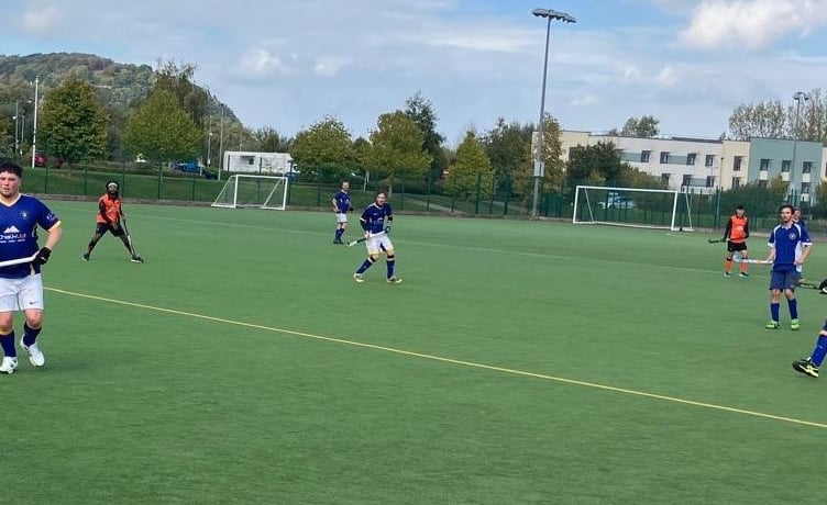 Men's hockey action at Minehead