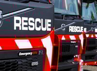 Telehandler destroyed in village blaze
