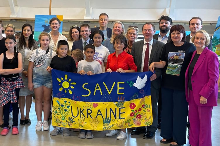 West Somerset MP Rachel Gilmour visiting the Save Ukraine organisation, in Kyiv.
