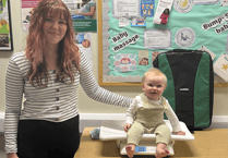 Weighing in at Home-Start West Somerset with new baby scales