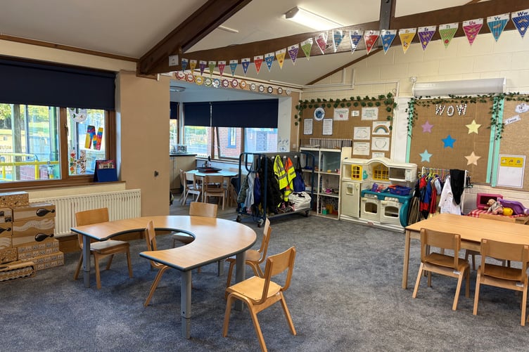 Inside a new unit for SEND pupils in Knights Templar School, Watchet.