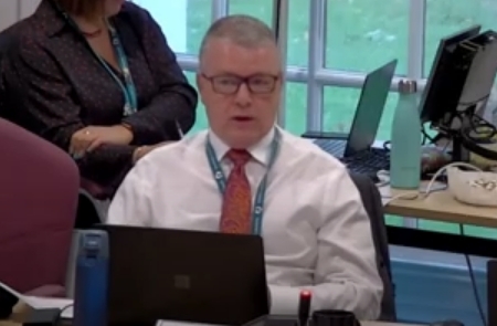 Interim chief financial officer Clive Heaphy at the executive committee on Monday, September 8.