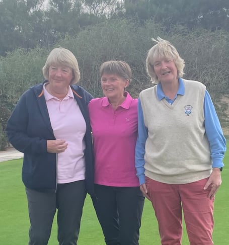 Winners of the 2025 Ladies Open Bowmaker - Cath Binding, Sue Garwood and Annette O'Hare