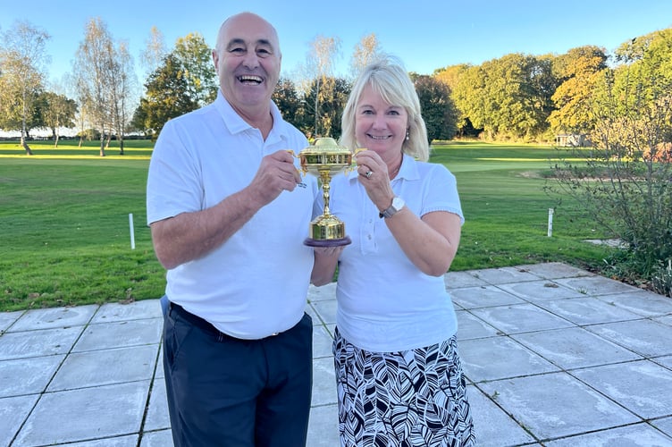 Tina and Rhys Morgan - winners of the Ryder Cup at Enmore