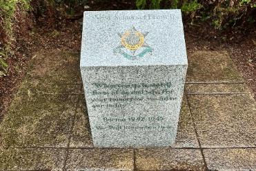 The Burma Star Memorial in need of restoration in Blenheim Gardens, Minehead.