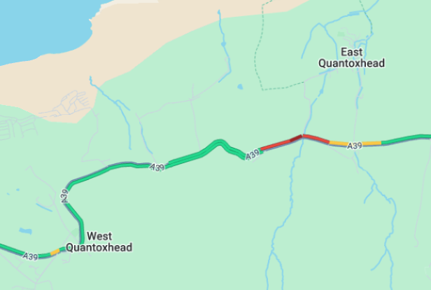 The closure of the road caused delays in traffic.