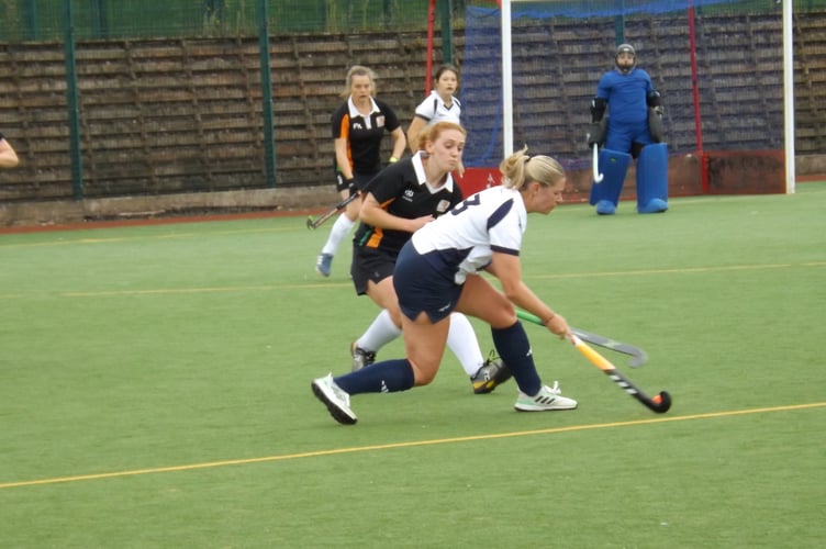 Women's hockey action at Minehead