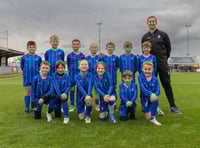 Minehead Under 9s are mascots for the day at Taunton
