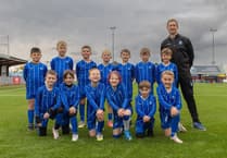 Minehead Under 9s are mascots for the day at Taunton