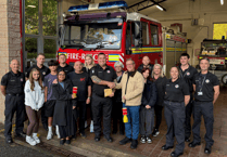 Family of Nether Stowey woman raise £1.3k for firefighting charity in her memory