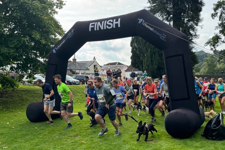 Competitors set off on the fun run