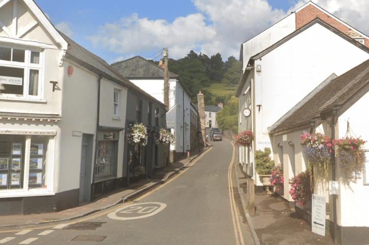 Dulverton High Street was closed for several hours as fire crews tackled a blaze nearby.