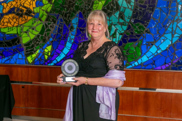 Wheddon Cross resident Carol Dight, who received awards for her care work in Wales.