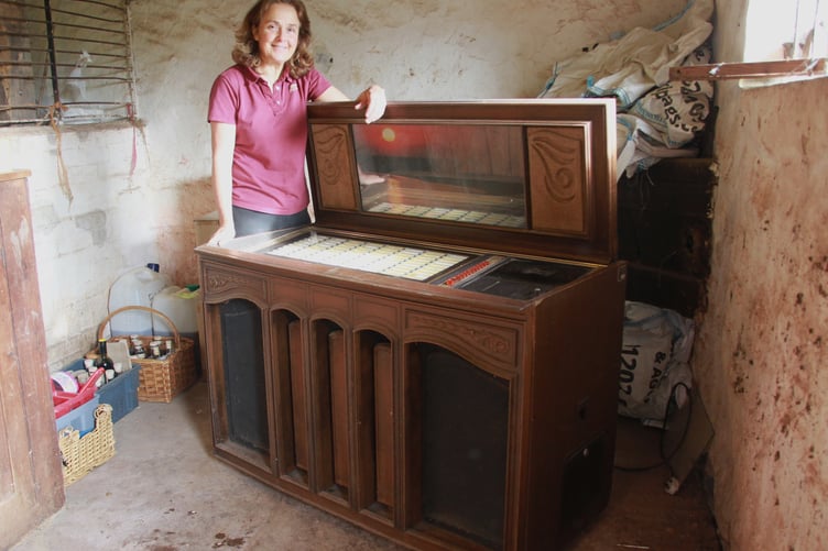 Wootton Courtenay's Bella Capel with her 1970 jukebox which needs some tender loving care.