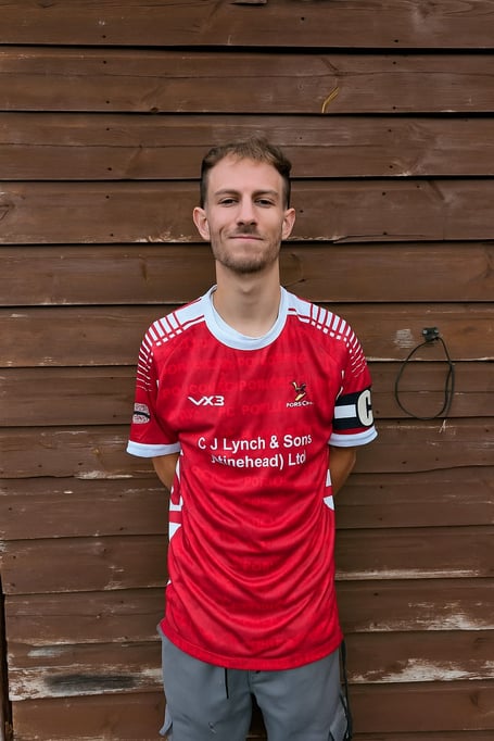 Porlock Reserves captain Oliver Heathfield who scored one of his team's goals
