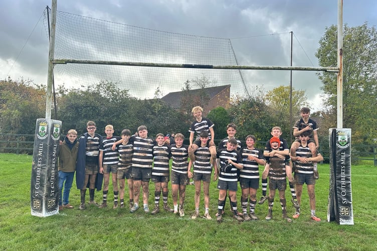 Minehead Barbarians Under 14s' successful squad