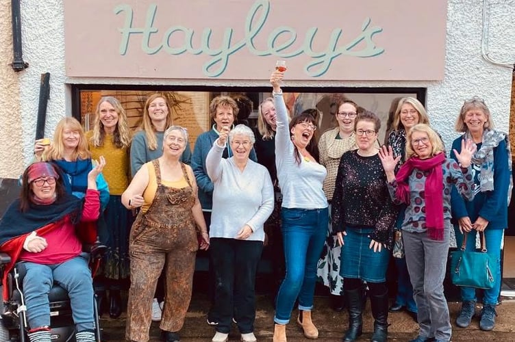 Celebrating the first birthday of Hayley's shop and community space in Williton.