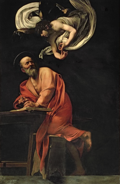 Caravaggio's painting of St Matthew and the Angel, 1602