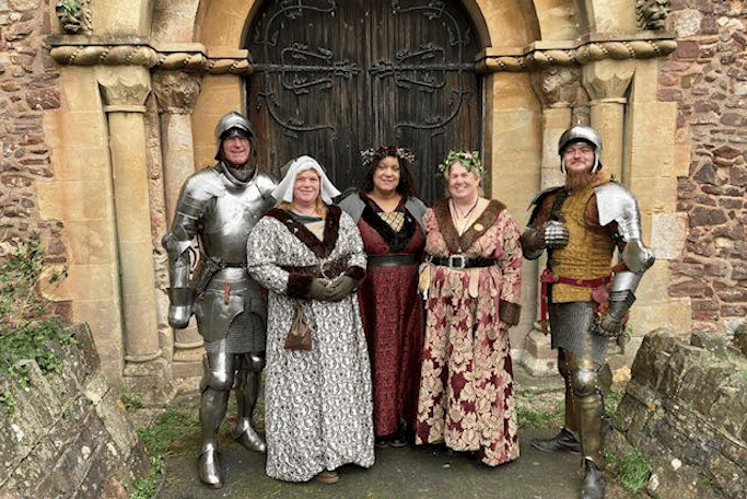 Dunster residents are preparing for winter festival medieval banquet in full costume.