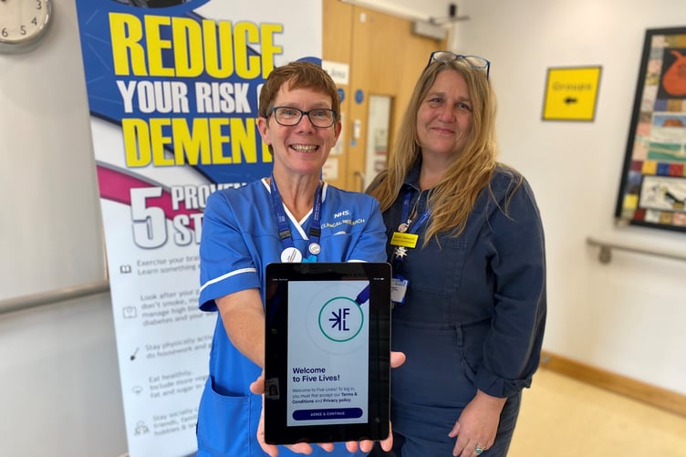 Somerset NHS Foundation Trust clinical trials officer Tracy Hallows (left) with advanced practitioner and mental health nurse Sarah Oakwood.