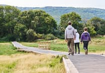 Youngsters and volunteers create Porlock Marsh boardwalk for walkers to enjoy area