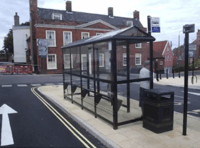 Work starts on town's new bus shelters