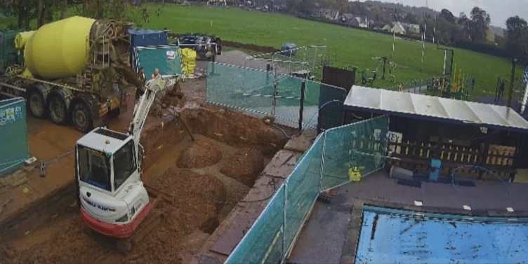 Work going ahead at Wivey Pool to build a new Pool Pavilion and modernise the facilities.