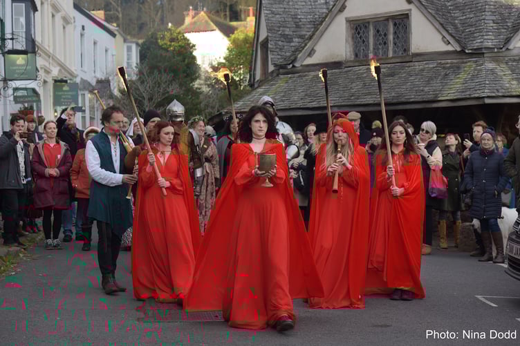 The Mediaeval Babes will lead a torch-lit procession during this year's Dunster Winter Festival.