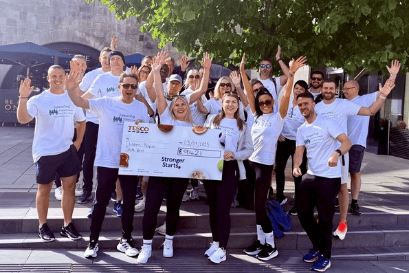 Some of the Tesco staff who raised more than £9,000 for the Children's Hospice South West.