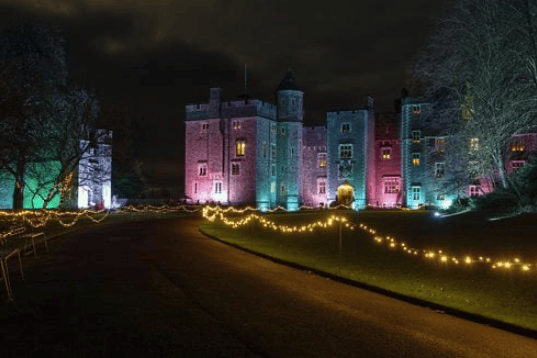 Dunster Castle will be illuminated each evening from December 13 to 21.