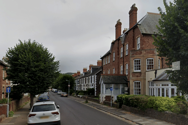 Glenmore Road, Minehead, where a resident had £10,000 stolen in a burglary.