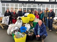 Volunteers clean up beach and town