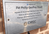 West Somerset firefighters pay tribute on 85th anniversary of colleague's war death