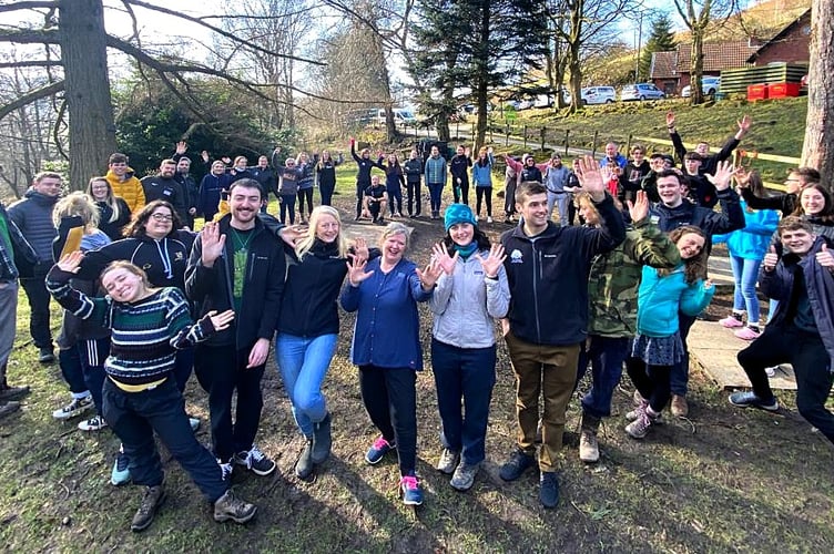 Youngsters enjoying the experience of Exmoor National Park life.