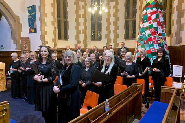 Some of the Minehead and District Choral Society members who performed in the town's Methodist Church.