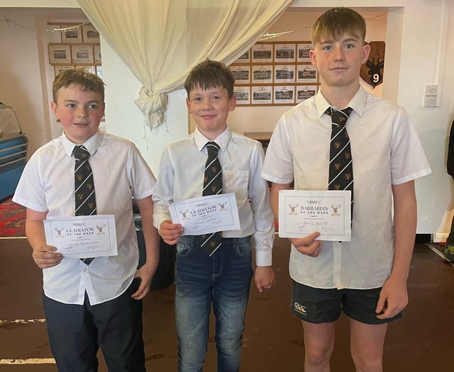 Minehead Under 13s win thrilling rugby match 