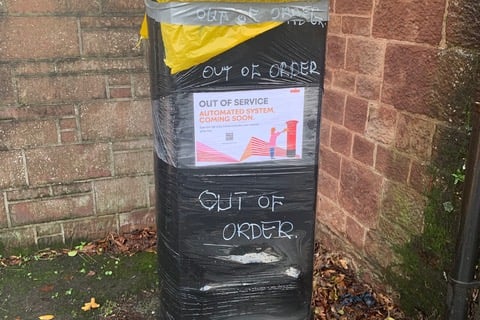 This postbox in Minehead is out of order