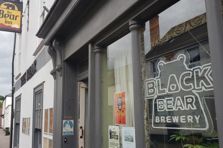 The Bear Inn, Wiveliscombe, where owners Jon and Millie Coward face a more than 300 per cent increase in their business rates.