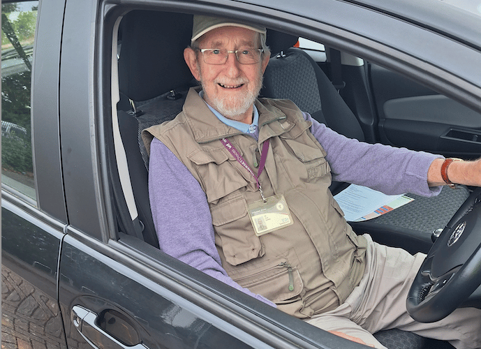 Paul Keeble is a volunteer driver through Somerset Volunteering.