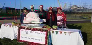Giant turkey protest at nuclear site